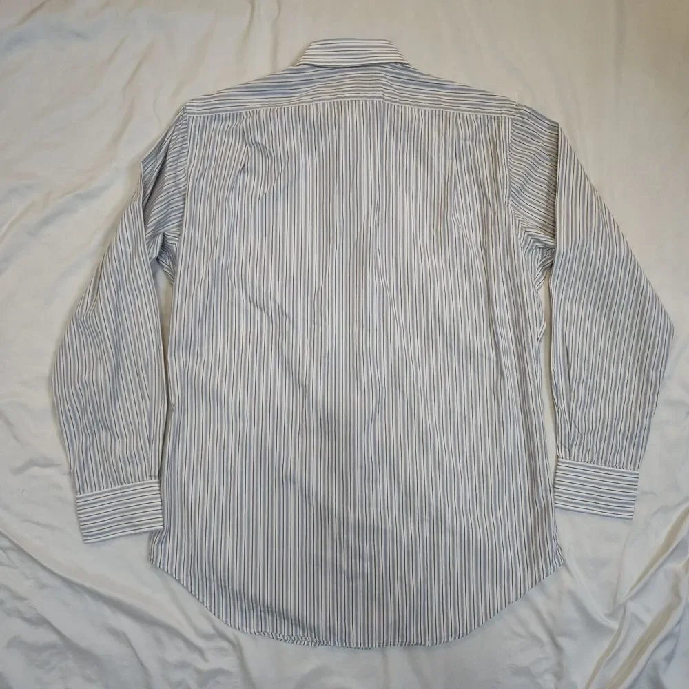 Polo By Ralph Lauren‎ Curham Pinstripe Button Down Long Sleeve Size 15 32/33